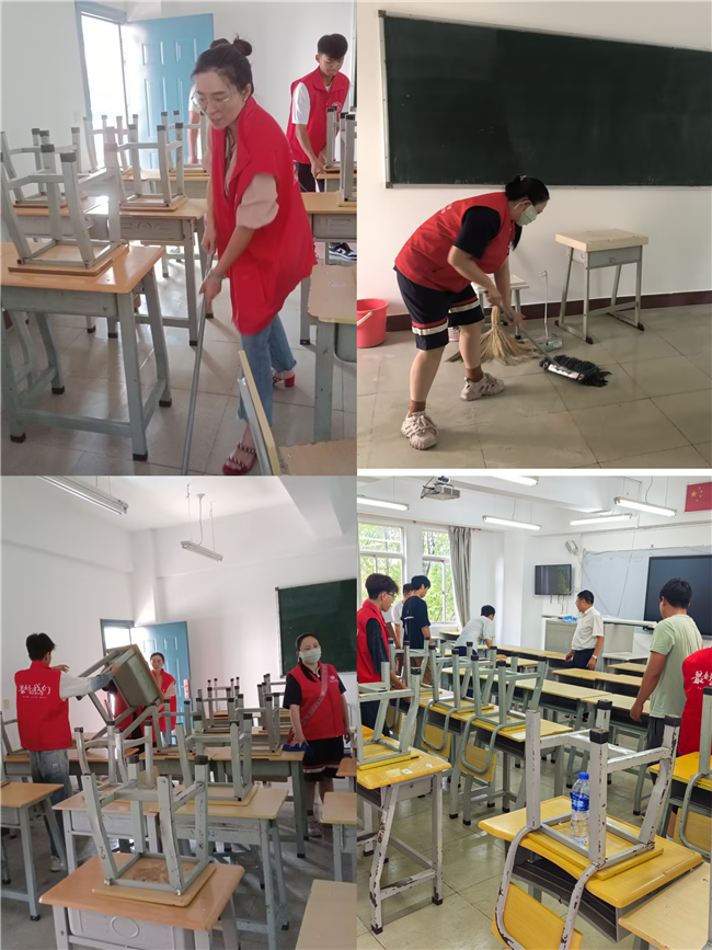 附图4：党员志愿者打扫教室卫生.jpg